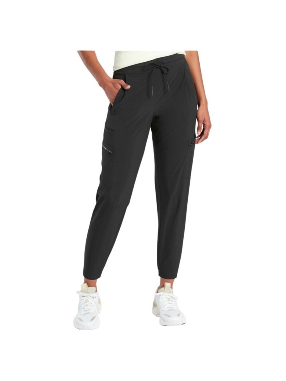 ATHLETA Women’s Venture Jogger Pants with Zip Pocket like new VERY BLACK